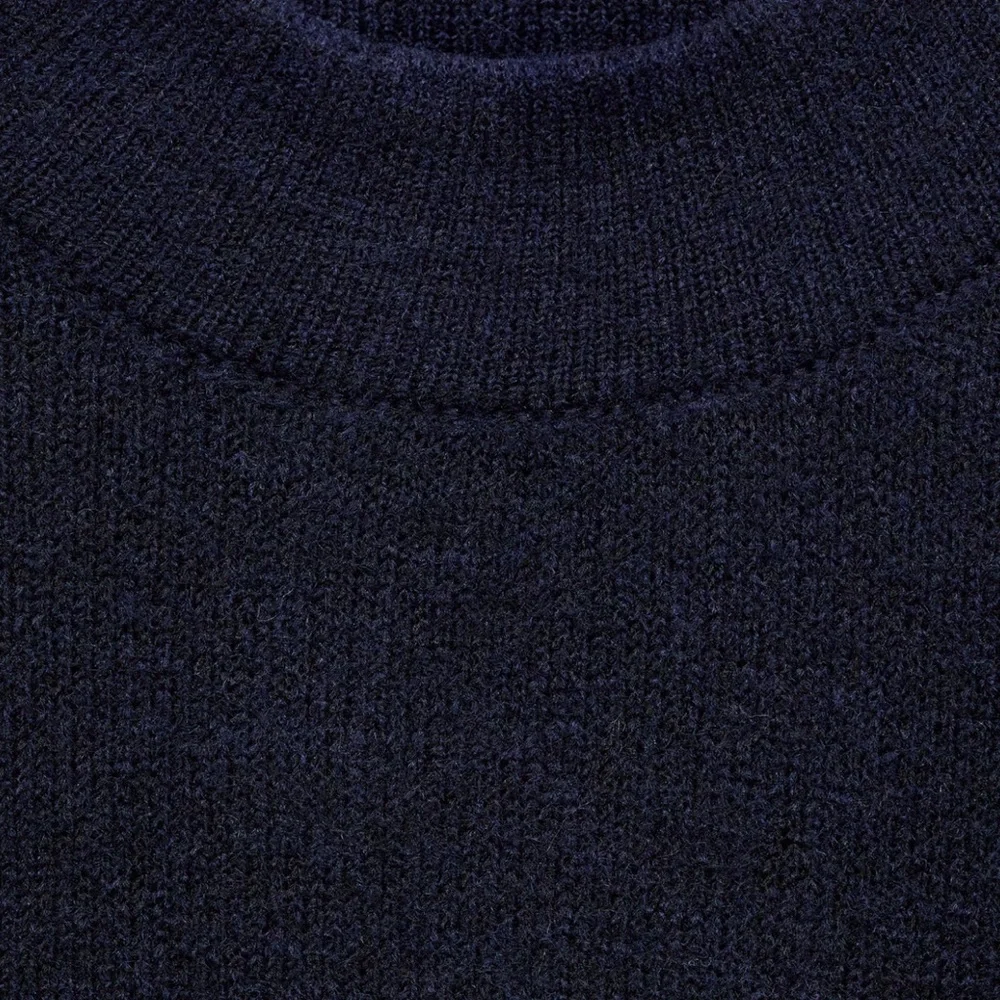 Mango MNG Dark Navy Knit Midi Dress‎ Size 2
